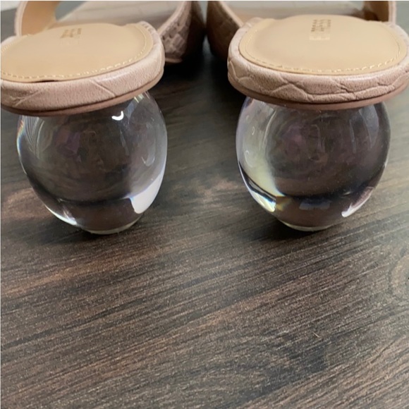 Crystal Ball geometrical Heeled Nude Sandals by Express - Picture 4 of 4